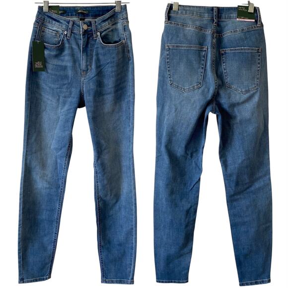 NEW WILD FABLE High Rise Curvy Skinny Jeans Size 4 Medium Blue Wash High Stretch - Picture 1 of 3
